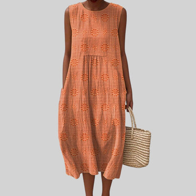 Trully - Vestido de algodón sin mangas con bolsillos