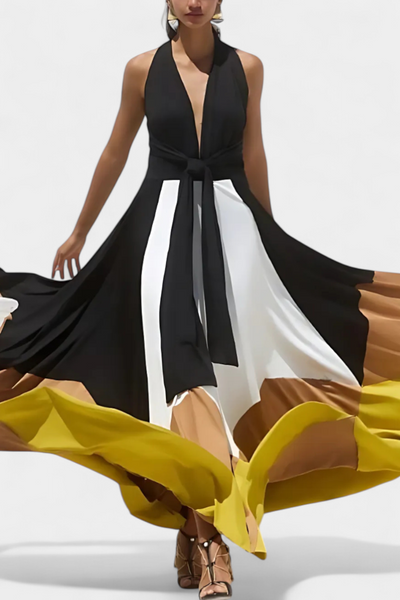 Nava Vestido Largo Polimórfico de Espalda Abierta