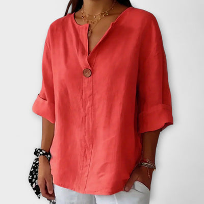 Nicole - Blusa elegante con escote en V