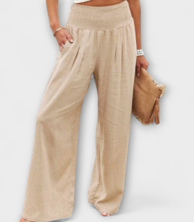 Thearya - Pantalones de lino sueltos y casuales