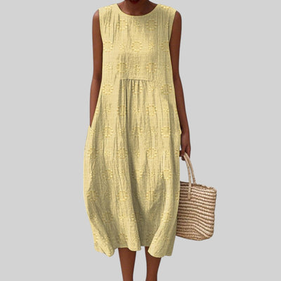 Trully - Vestido de algodón sin mangas con bolsillos