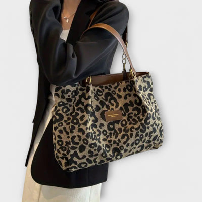 Flint - Bolso de lona de leopardo
