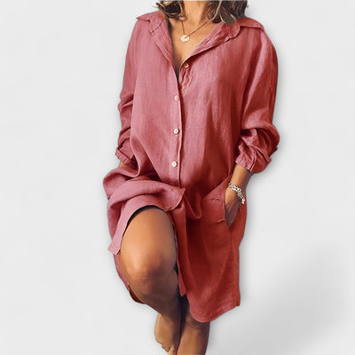 Blusa informal de lino para el día a día