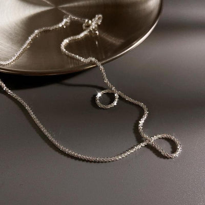 Conjunto de collar de plata con luz de estrellas