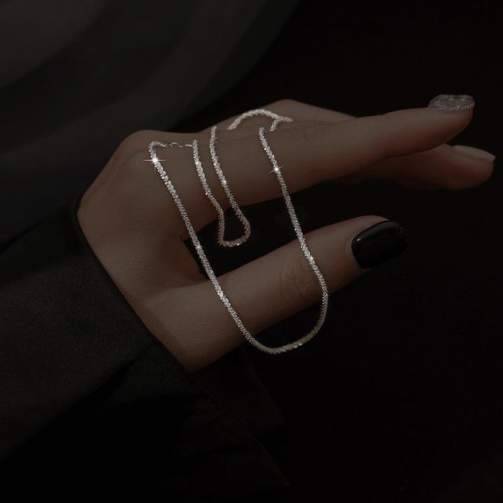 Conjunto de collar de plata con luz de estrellas