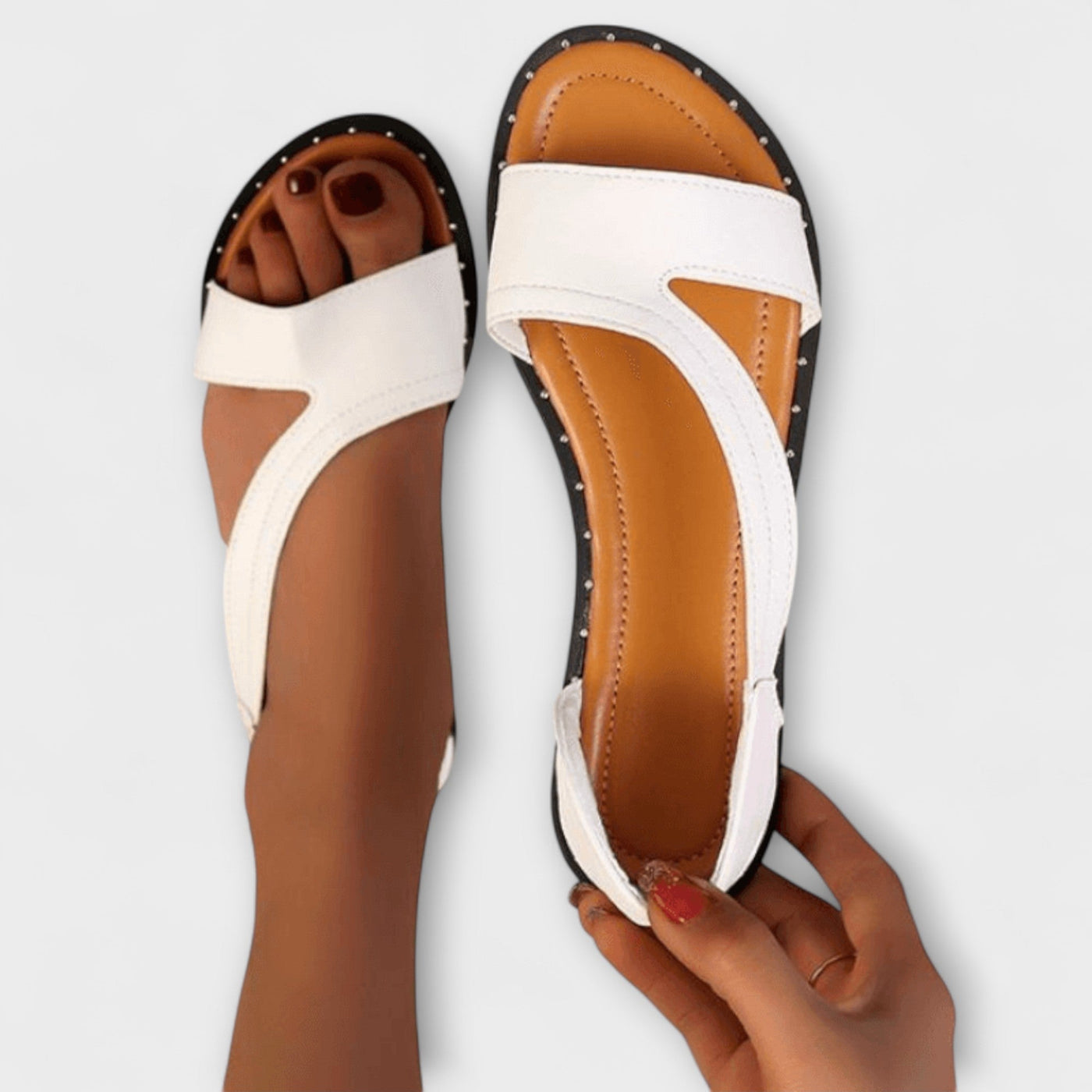 Dorothy - Sandalias modernas con suela de goma suave