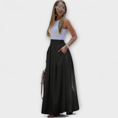 Tzafira – Falda larga elegante de cintura alta