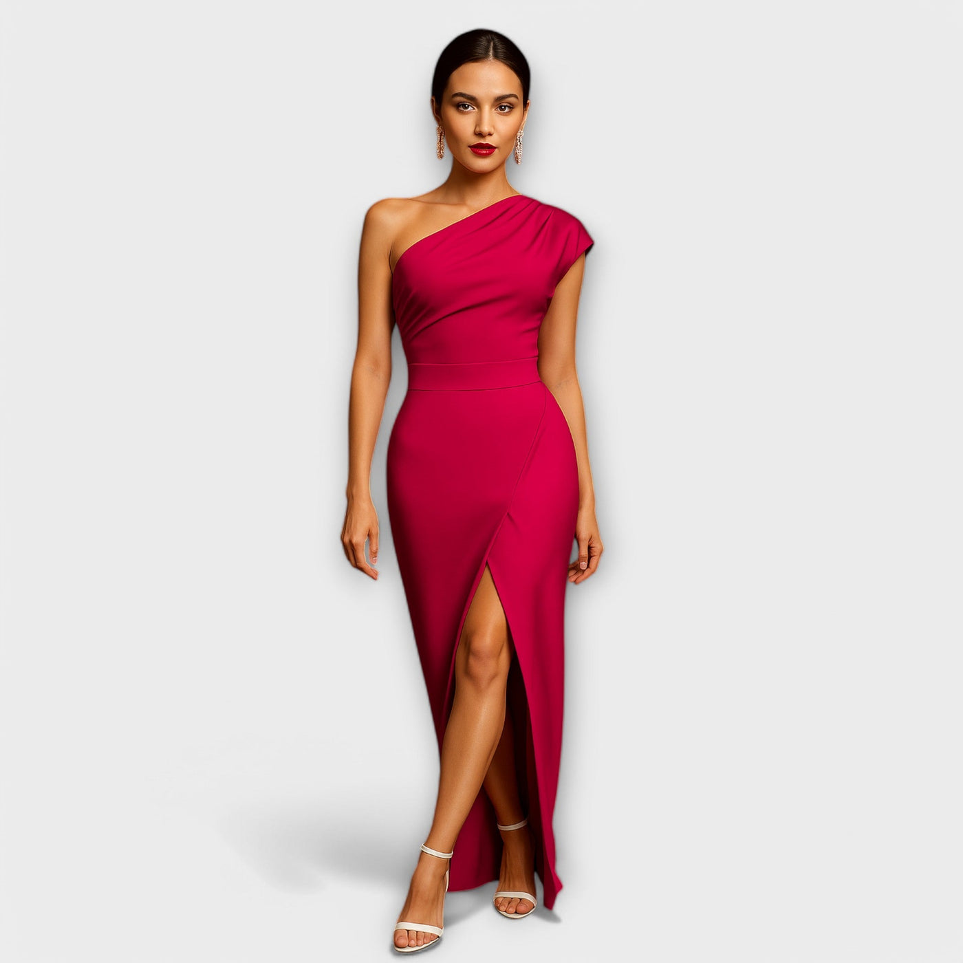 Vestido de noche asimétrico y elegante