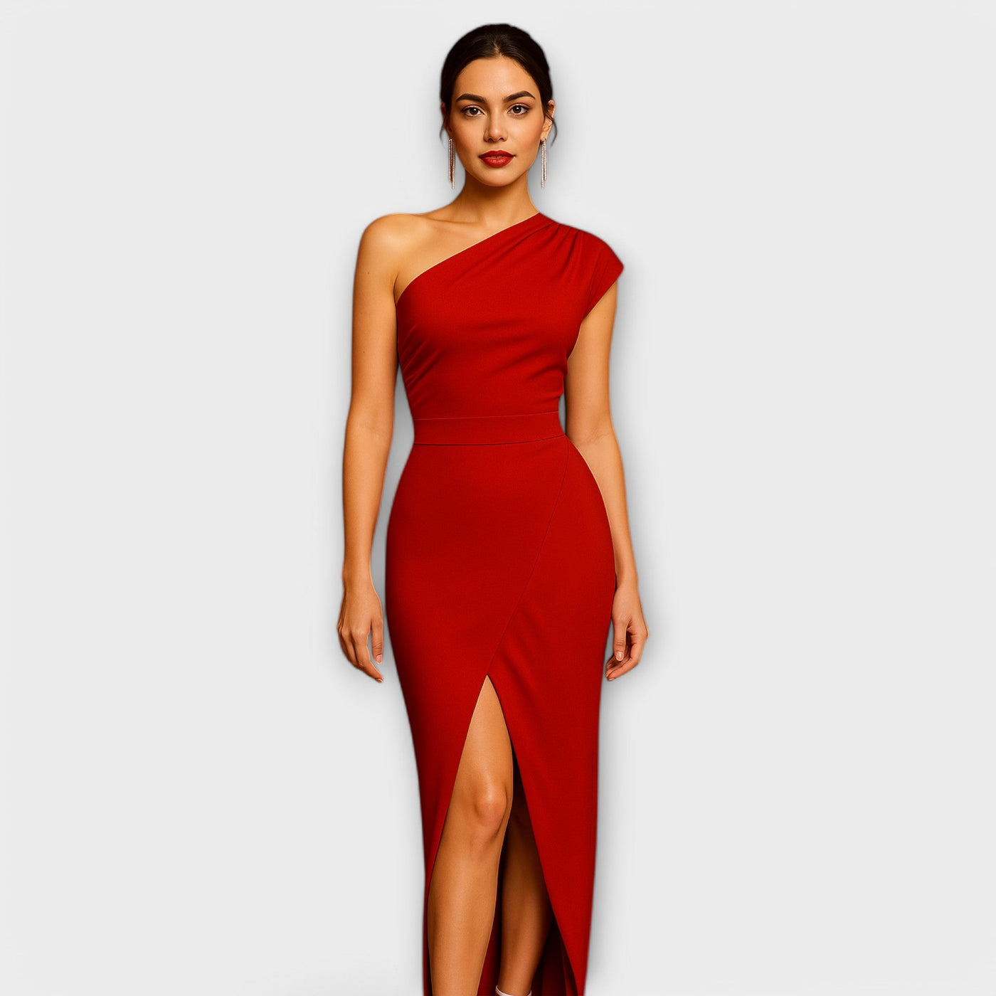 Vestido de noche asimétrico y elegante
