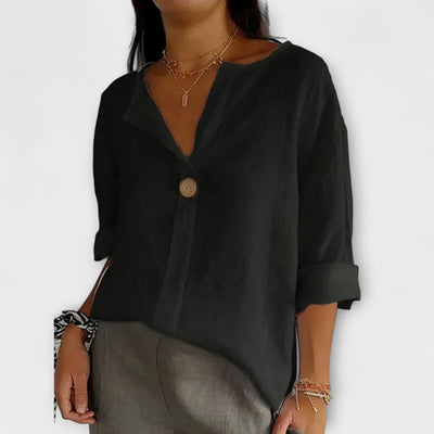 Nicole - Blusa elegante con escote en V