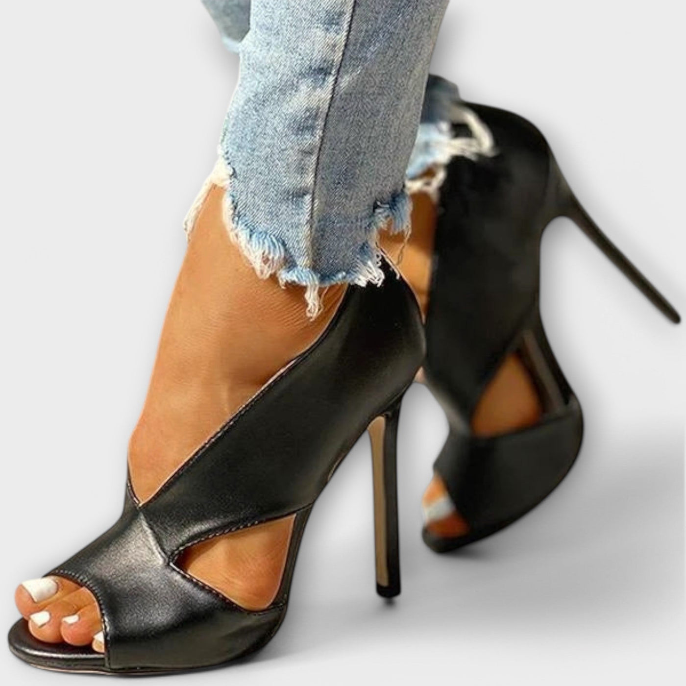 Sandalias ortopédicas de moda con elegante tacón