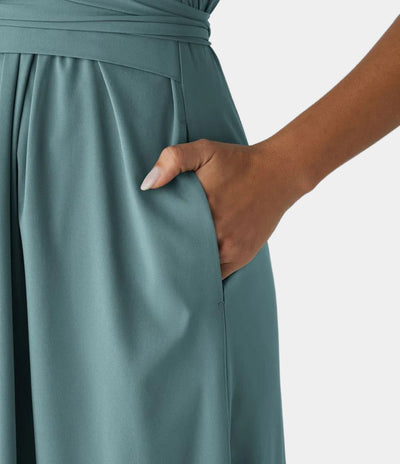 LYNN - Elegante Vestido Cruzado con Cintura Alta