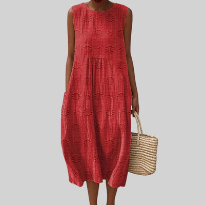 Trully - Vestido de algodón sin mangas con bolsillos