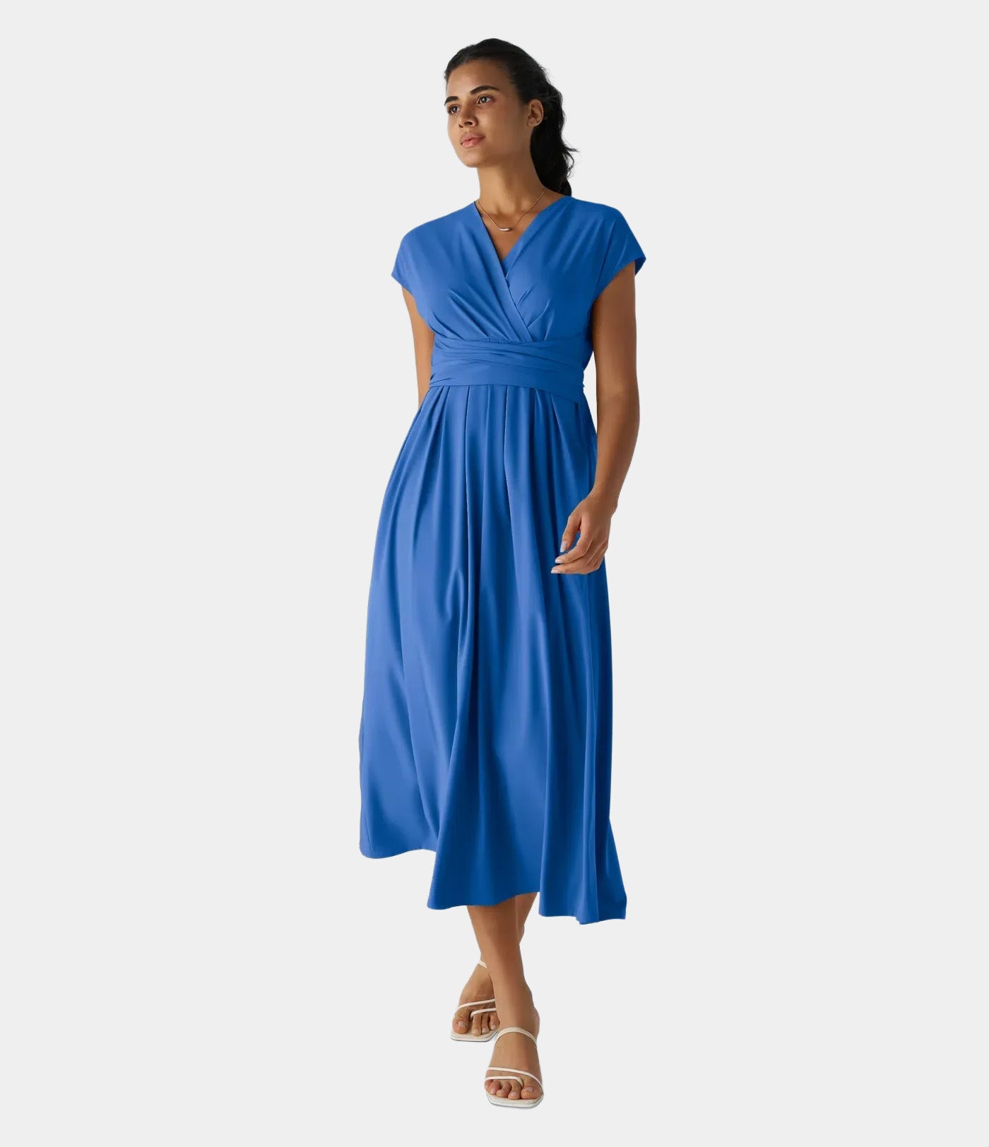 LYNN - Elegante Vestido Cruzado con Cintura Alta
