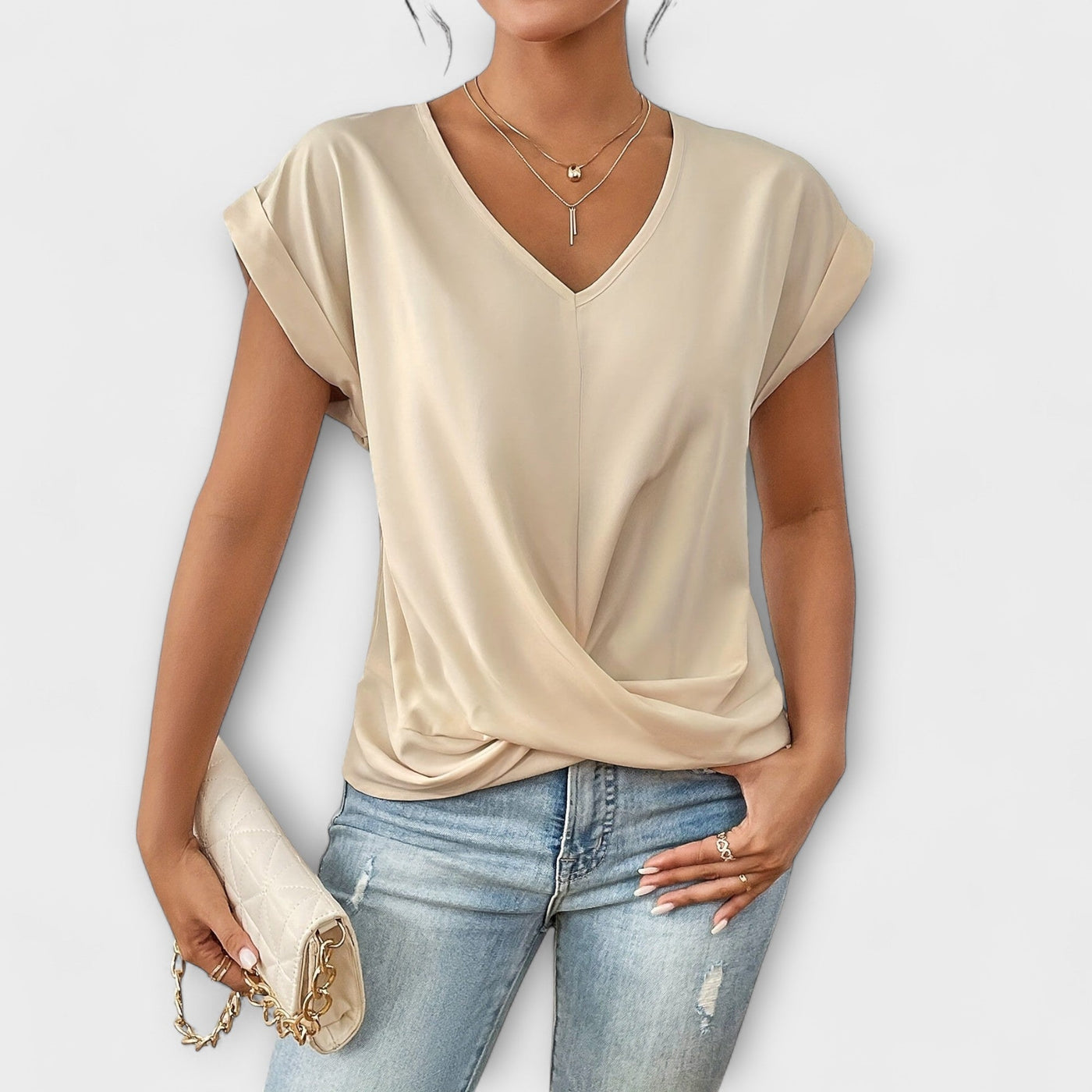 Eloise - Top con escote en V y detalle de botón
