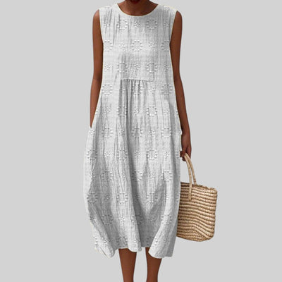 Trully - Vestido de algodón sin mangas con bolsillos
