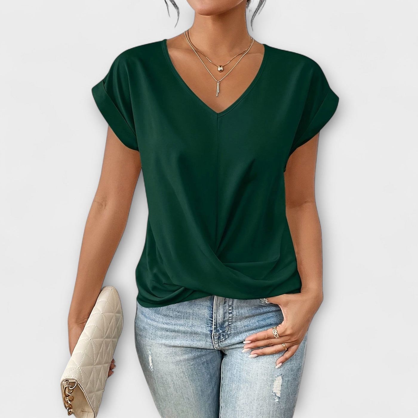 Eloise - Top con escote en V y detalle de botón