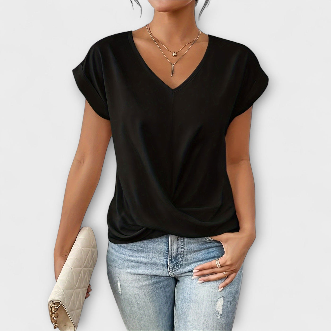 Eloise - Top con escote en V y detalle de botón