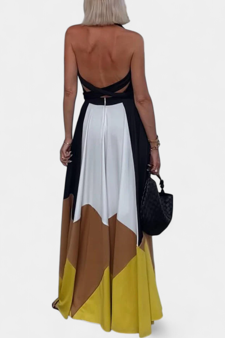 Nava Vestido Largo Polimórfico de Espalda Abierta