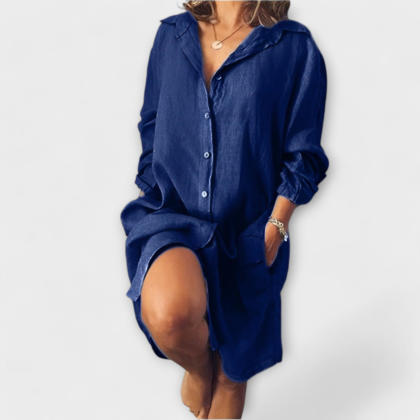 Blusa informal de lino para el día a día