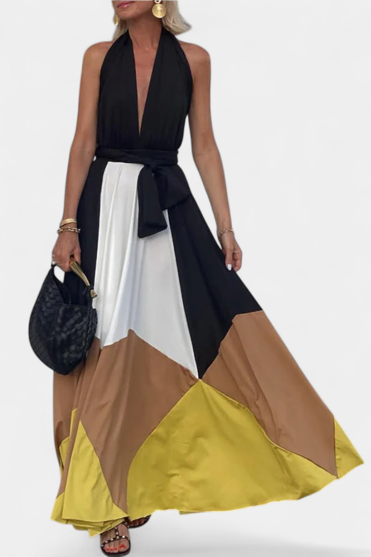 Nava Vestido Largo Polimórfico de Espalda Abierta