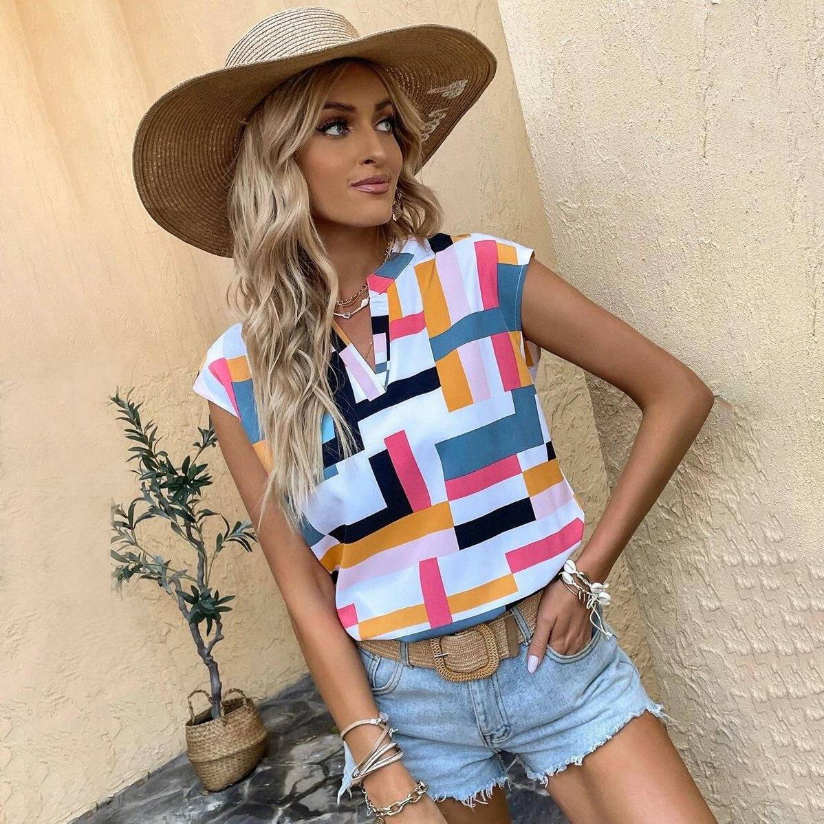 Chloe - Blusa de manga corta