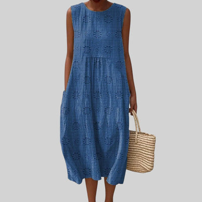 Trully - Vestido de algodón sin mangas con bolsillos
