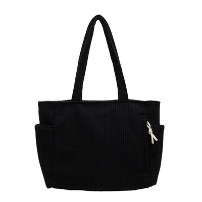 Tilda – Bolsa de hombro acanalada con detalle de cordón