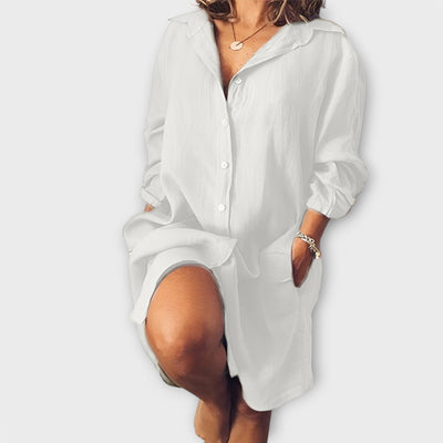 Blusa informal de lino para el día a día