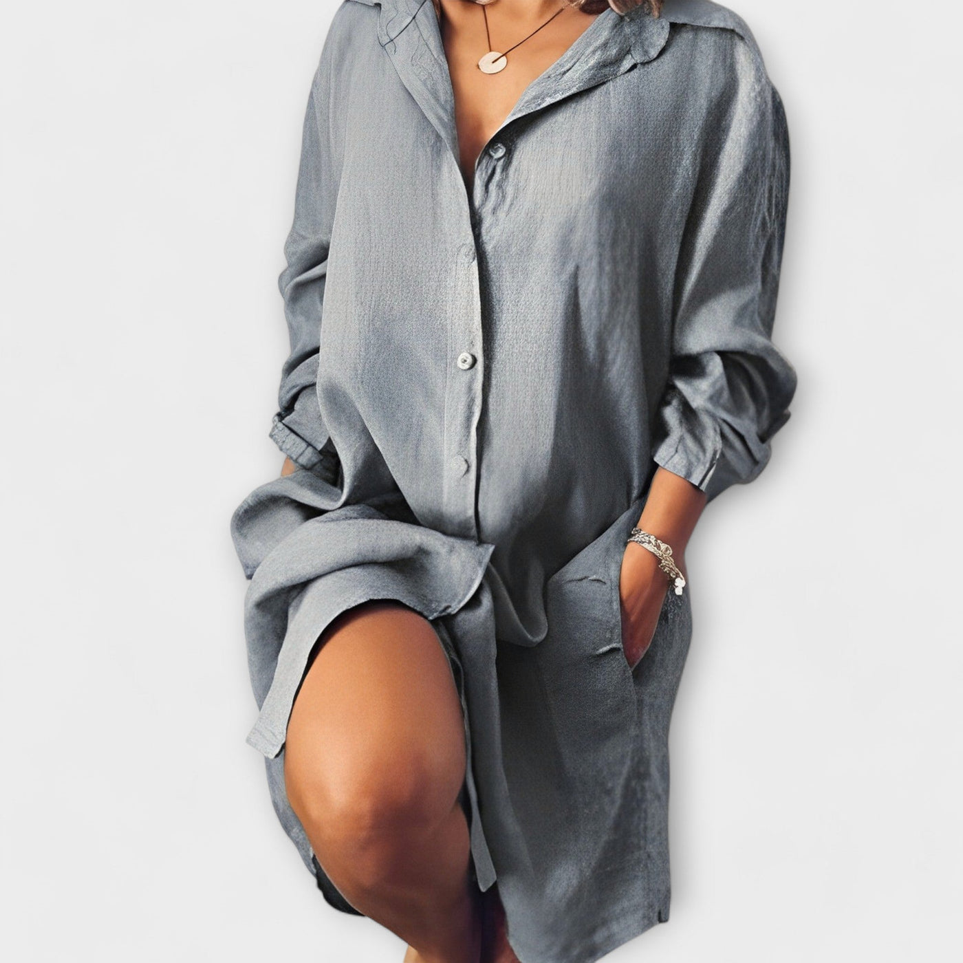 Blusa informal de lino para el día a día