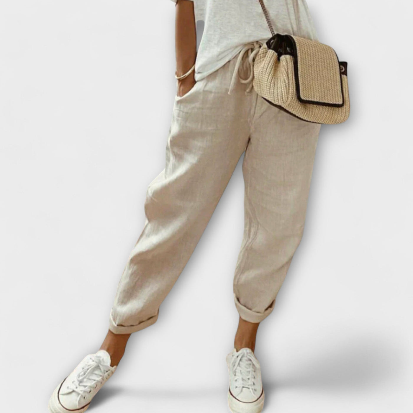 Bibi - Pantalones de lino con estilo y casuales