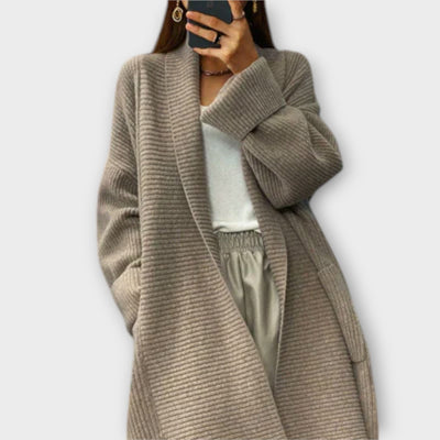 Euphemia - Cardigan de Franela Largo