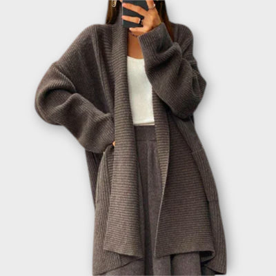 Euphemia - Cardigan de Franela Largo