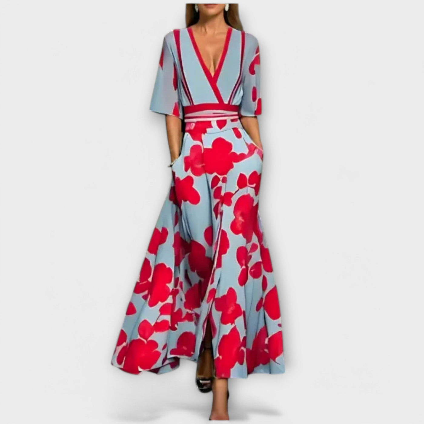 Elise - Elegante vestido ajustado con estampado floral