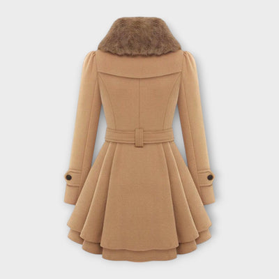 Emma - Elegante abrigo con cuello de pelaje sintético