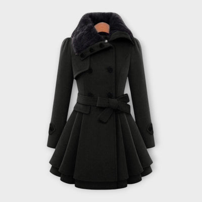 Emma - Elegante abrigo con cuello de pelaje sintético