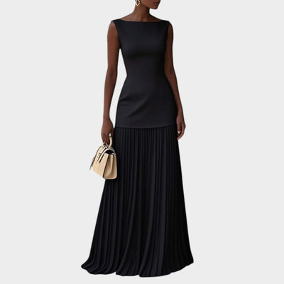 Klara™ | Vestido Largo Plisado sin Mangas