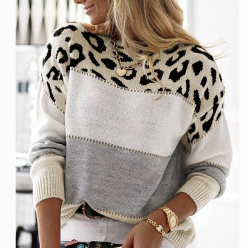 Cheyenne - Suéter informal con diseño de leopardo