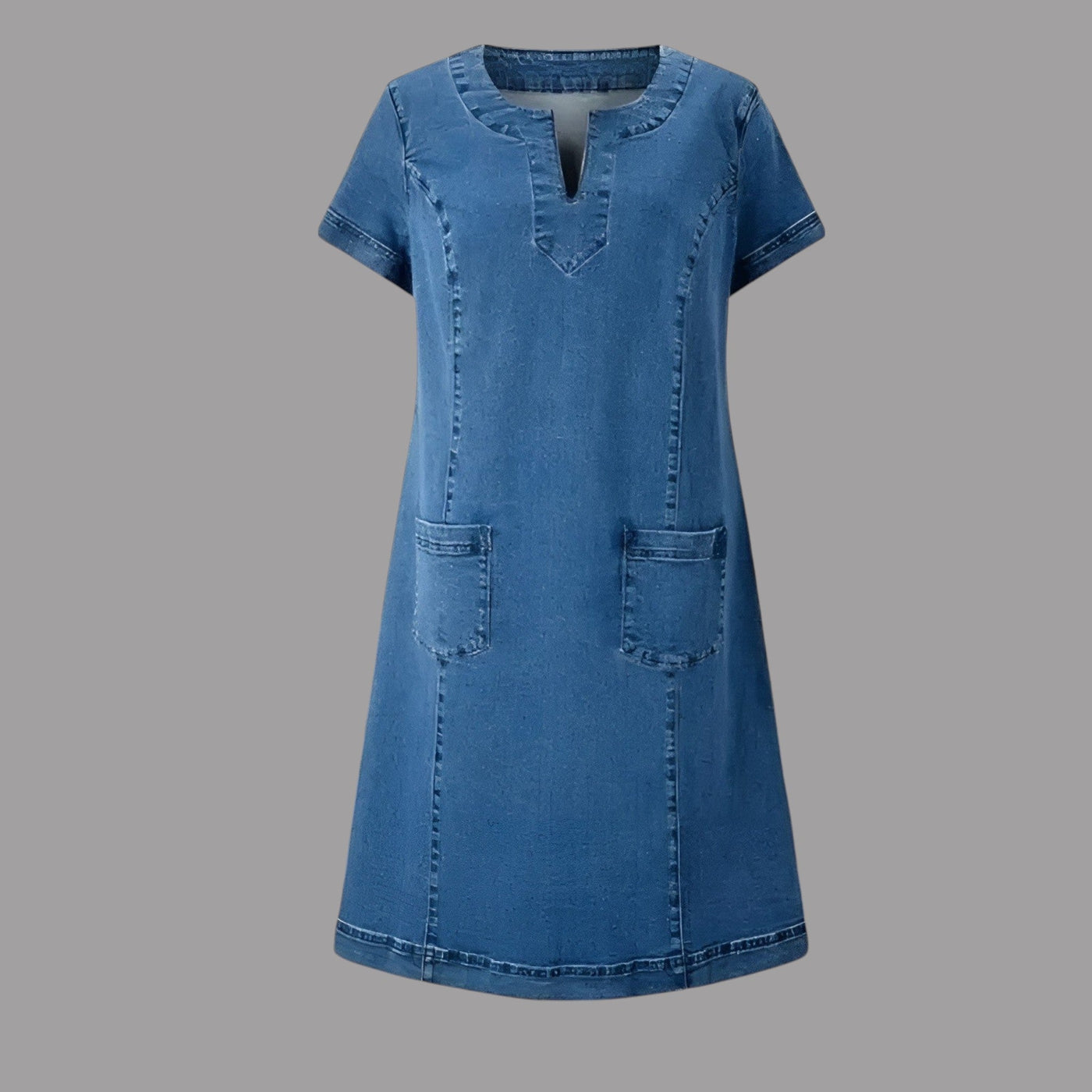 Julia - Vestido vaquero suave con bolsillos frontales