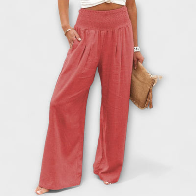 Thearya - Pantalones de lino sueltos y casuales