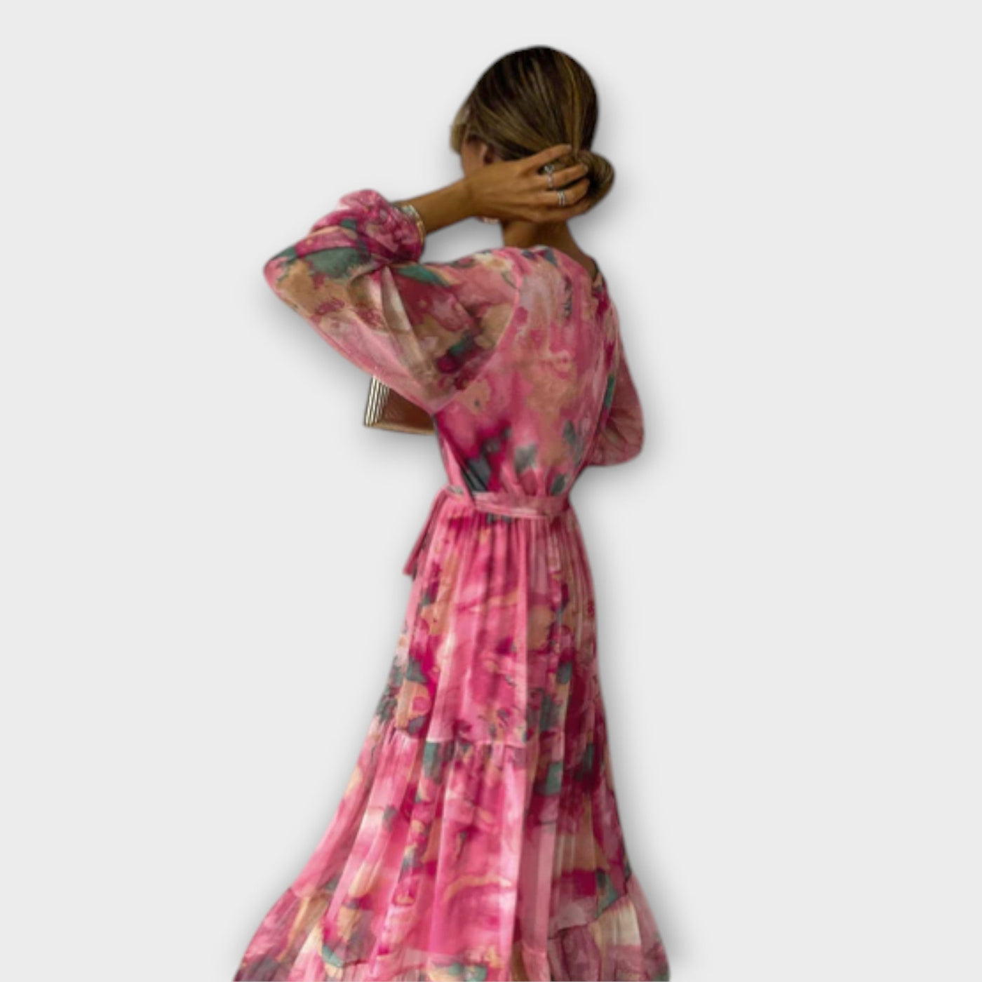 Vestido largo Evelyn - Sueño en acuarela
