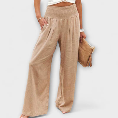 Thearya - Pantalones de lino sueltos y casuales