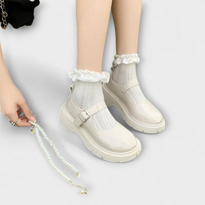 Zapatos de tacón Mary Jane de perlas Luxus