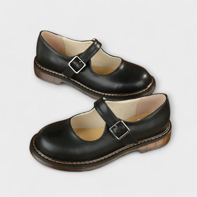 Zapatos vintage para mujer Mary Jane – Zapatos clásicos de cuero con correa y plantilla cómoda