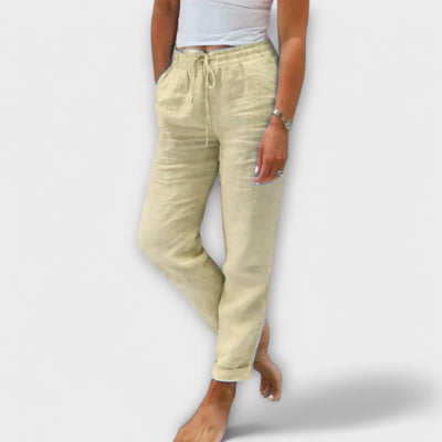 Stacy - Pantalones ligeros de lino