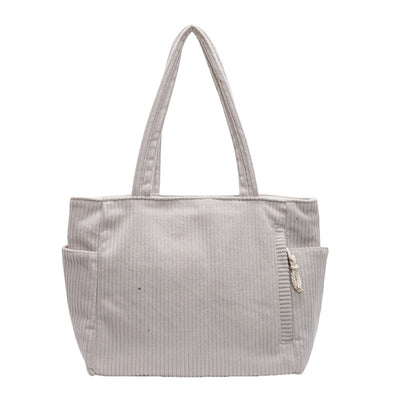 Tilda – Bolsa de hombro acanalada con detalle de cordón