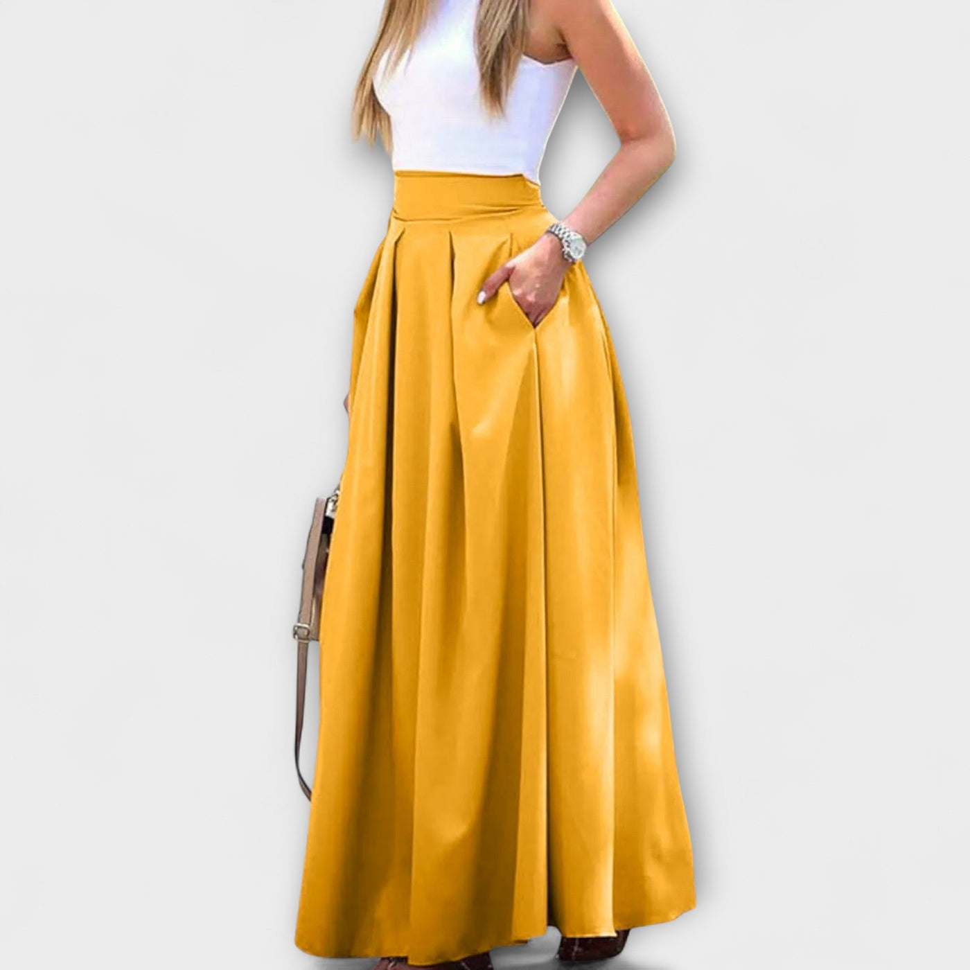 Tzafira – Falda larga elegante de cintura alta