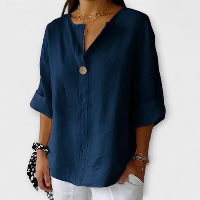 Nicole - Blusa elegante con escote en V
