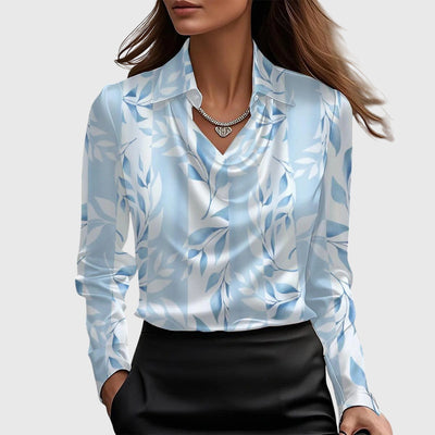 Sylvie | Blusa con brillo lujoso y cuello fruncido