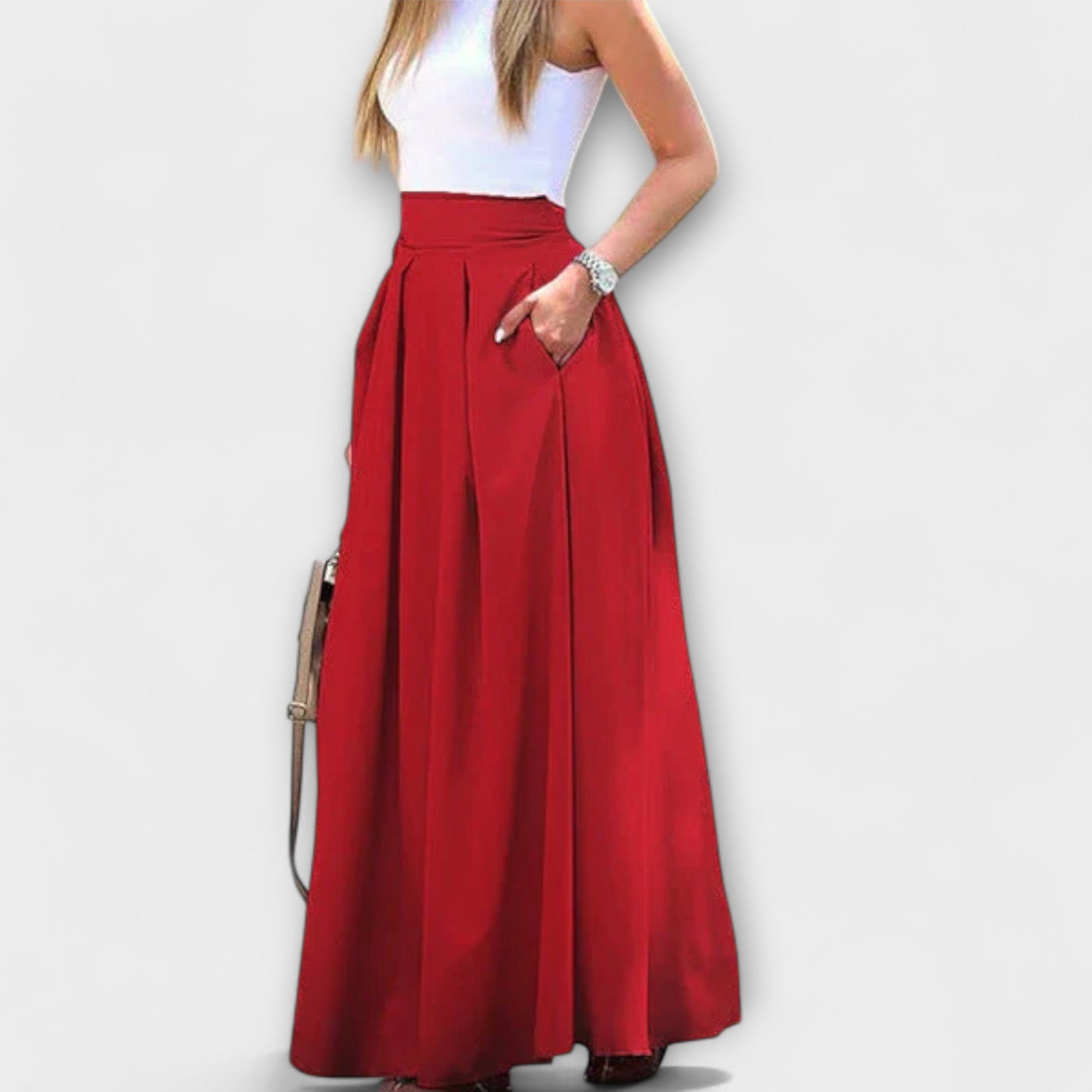 Tzafira – Falda larga elegante de cintura alta